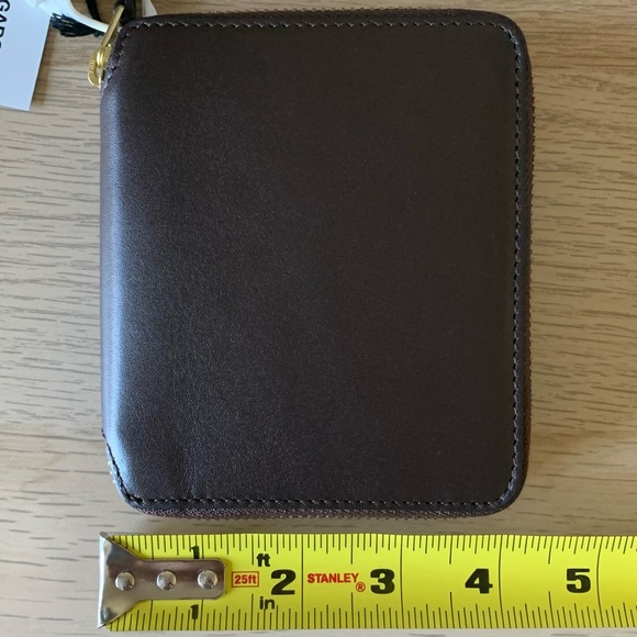 *SOLD* Comme des Garcons SA2100 Compact Zip Around Arecalf Bifold Wallet, Brown - Picture 15 of 17